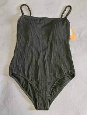NWT - Kona Sol Women Full Lining, One Piece Swimsuit, Olive Green- Size XL(16)